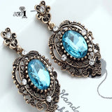 Colorful Glass Crystal Rhinestone Dangle Earrings