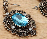 Colorful Glass Crystal Rhinestone Dangle Earrings