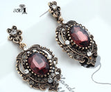 Colorful Glass Crystal Rhinestone Dangle Earrings