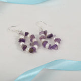 Amethyst Pearl 925 Silver Drop Dangle Earrings Women Mother's