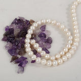 Amethyst Pearl 925 Silver Drop Dangle Earrings Women Mother's
