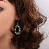 Aquamarine Pearl 925 Sterling Silver Drop Dangle Earrings