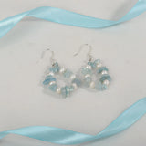 Aquamarine Pearl 925 Sterling Silver Drop Dangle Earrings