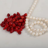 Coral Pearl 925 Silver Earrings for Women