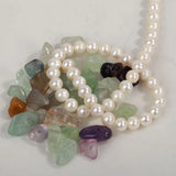 Fluorite Pearl 925 Silver Drop Dangle Earrings for Her