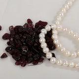 Garnet Pearl 925 Silver Earrings for Her Mom Girls
