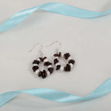 Garnet Pearl 925 Silver Earrings for Her Mom Girls