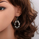 Labradorite Pearl Sterling Silver Dangle Earrings for Women