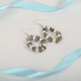Labradorite Pearl Sterling Silver Dangle Earrings for Women