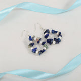 Lapis Lazuli Pearl 925 Silver Drop Earrings for Women