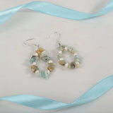 Aventurine Pearl 925 Silver Drop Dangle Earrings for Women
