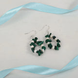 Malachite Pearl 925 Silver Drop Dangle Earrings for Women