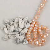 Howlite Pearl 925 Silver Drop Earrings for Women