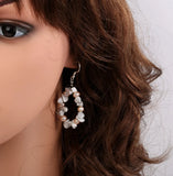 Howlite Pearl 925 Silver Drop Earrings for Women