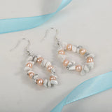 Howlite Pearl 925 Silver Drop Earrings for Women