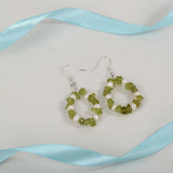 Peridot Pearl 925 Silver Drop Earrings for Women