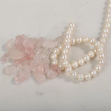 Rose Quartz Pearl 925 Silver Dangle Earrings for Her