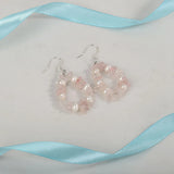 Rose Quartz Pearl 925 Silver Dangle Earrings for Her