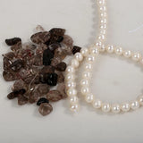Smoky Quartz Pearl 925 Silver Drop Earrings for Women