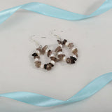 Smoky Quartz Pearl 925 Silver Drop Earrings for Women