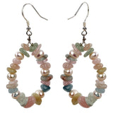Tourmaline Pearl Silver Drop Dangle Earrings for Women