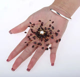 Women Garnet Pearl CZ Pin Brooch Pendant 2 in 1 Jewelry