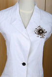 Smoky Quartz Pearl CZ Pin Brooch Pendant Jewelry