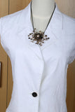 Smoky Quartz Pearl CZ Pin Brooch Pendant Jewelry