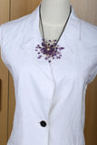Womens Amethyst Pearl CZ Pin Brooch Pendant 2 in 1 Jewelry