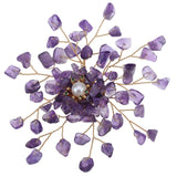 Womens Amethyst Pearl CZ Pin Brooch Pendant 2 in 1 Jewelry
