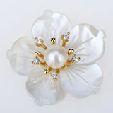 Shell Flower Magnetic Brooch Pin Jewelry Christmas