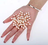 Womens Pearl Flower Shape Pin Brooch Jewelry for Mom Her