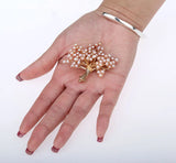 Freshwater Pearl Tree of life Pin Brooch for Her