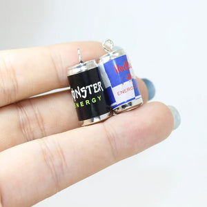 Yamily 10Pcs/Lot Resin 3D Drink Alcohol Cans Charms Beer Bottle Pendant