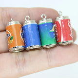 10Pcs Resin 3D Drink Cans Charms Beer Bottle Pendant DIY