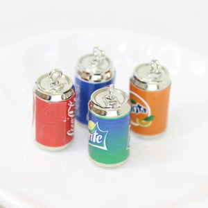 10Pcs Resin 3D Drink Cans Charms Beer Bottle Pendant DIY