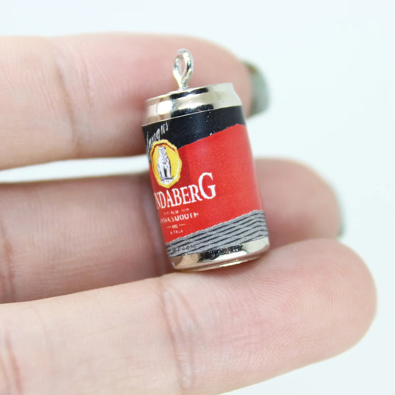 Yamily 10Pcs Resin Beer Bottle Charms DIY Jewelry Making