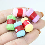 10Pcs Woolen Resin Yarn Animal Rabbit Pendant DIY Jewelry Making
