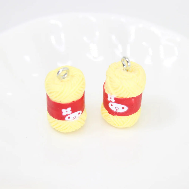 10Pcs Woolen Resin Yarn Animal Rabbit Pendant DIY Jewelry Making
