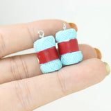 10Pcs Woolen Resin Yarn Animal Rabbit Pendant DIY Jewelry Making
