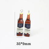 10Pcs Resin 3D Wine Bottle Charms for DIY Jewelry