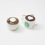 10pcs Resin Coffee Cup Charm for DIY Jewelry Accessories