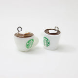 10pcs Resin Coffee Cup Charm for DIY Jewelry Accessories