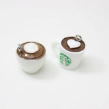 10pcs Resin Coffee Cup Charm for DIY Jewelry Accessories