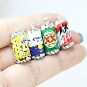 8pcs Resin Beer Charms for DIY Earrings Keychain Bracelet