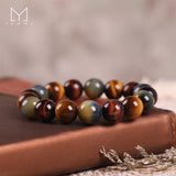 Yammy Tiger Eye Stone Bead Bracelet 8-14MM Natural Stone Jewelry