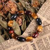 Yammy Tiger Eye Oval Beads Bracelet Crystal Jewelry Gift