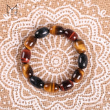 Yammy Tiger Eye Oval Beads Bracelet Crystal Jewelry Gift