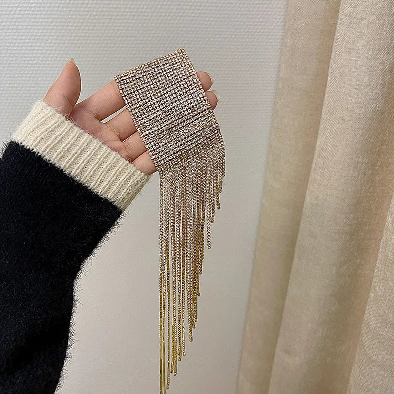 Crystal Long Tassels Bracelet Women Jewelry Party Gift