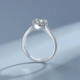 18K Stamped Ring 1.0CT Round CZ Zircon Wedding Engagement Rings Women Gift